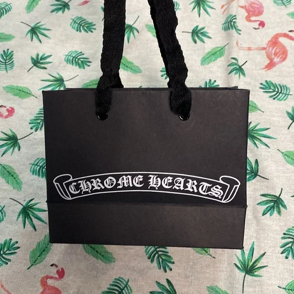 Chrome Hearts Small Leather Card Holder In Black